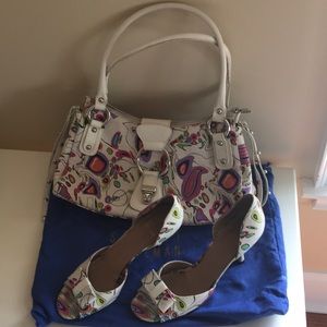 Stuart Weitzman bag and shoes